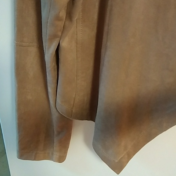 NWT Silky Soft Faux Suede Open Front Blazer - Picture 3 of 8